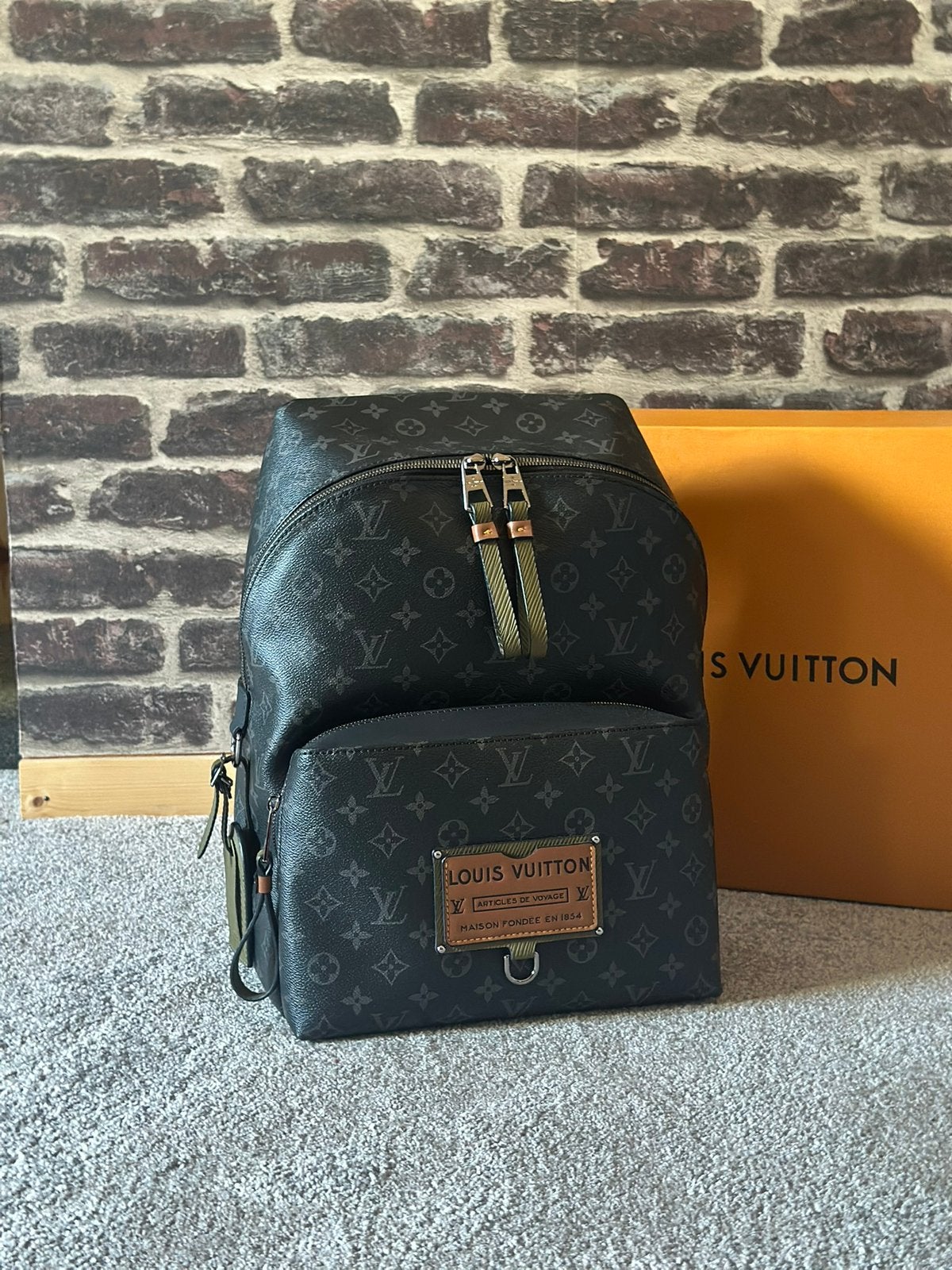 ORIGINEEL Louis Vuitton Discovery Rugzak ‘Safari Khaki’, Ophalen of Verzenden, Zo goed als nieuw, Overige merken