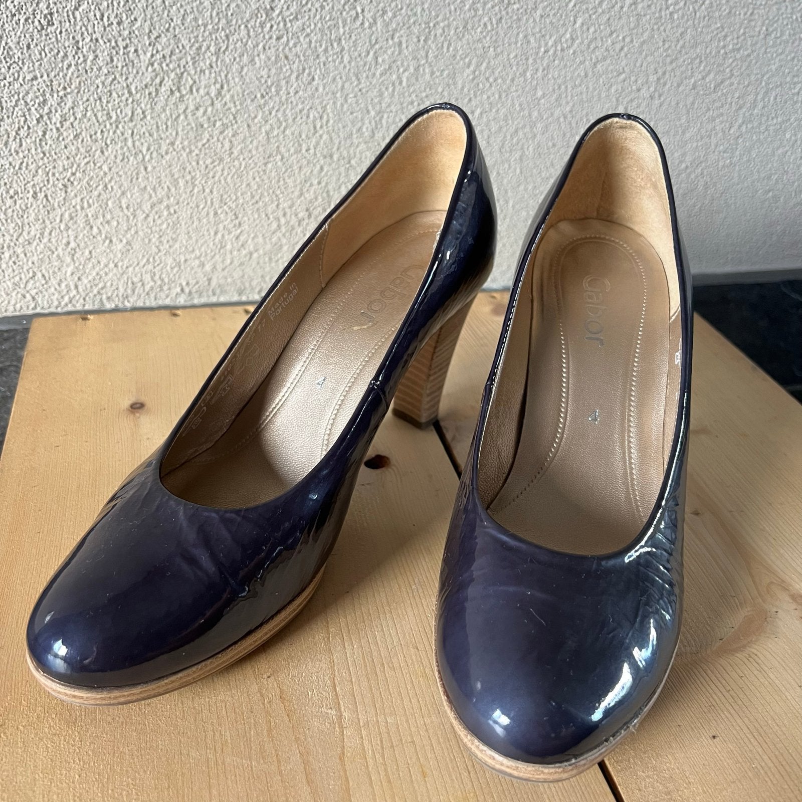 Gabor pumps - blauw lak - maat 38, Pumps, Blauw, Ophalen of Verzenden, Gedragen
