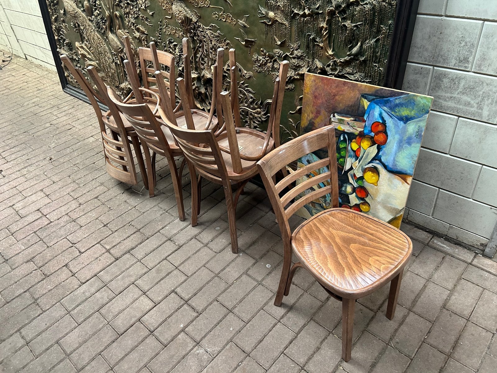Mooie oude café stoelen, Huis en Inrichting, Ophalen of Verzenden