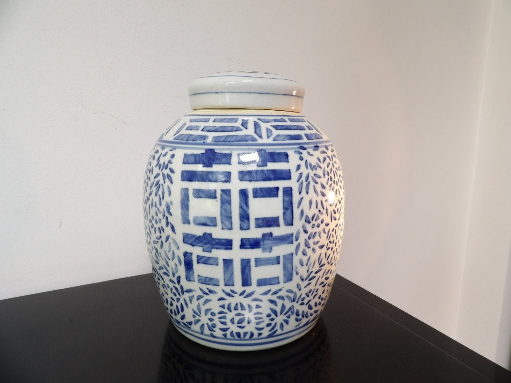 Chinese Set grote Gember Potten, blauw/wit, Ophalen of Verzenden