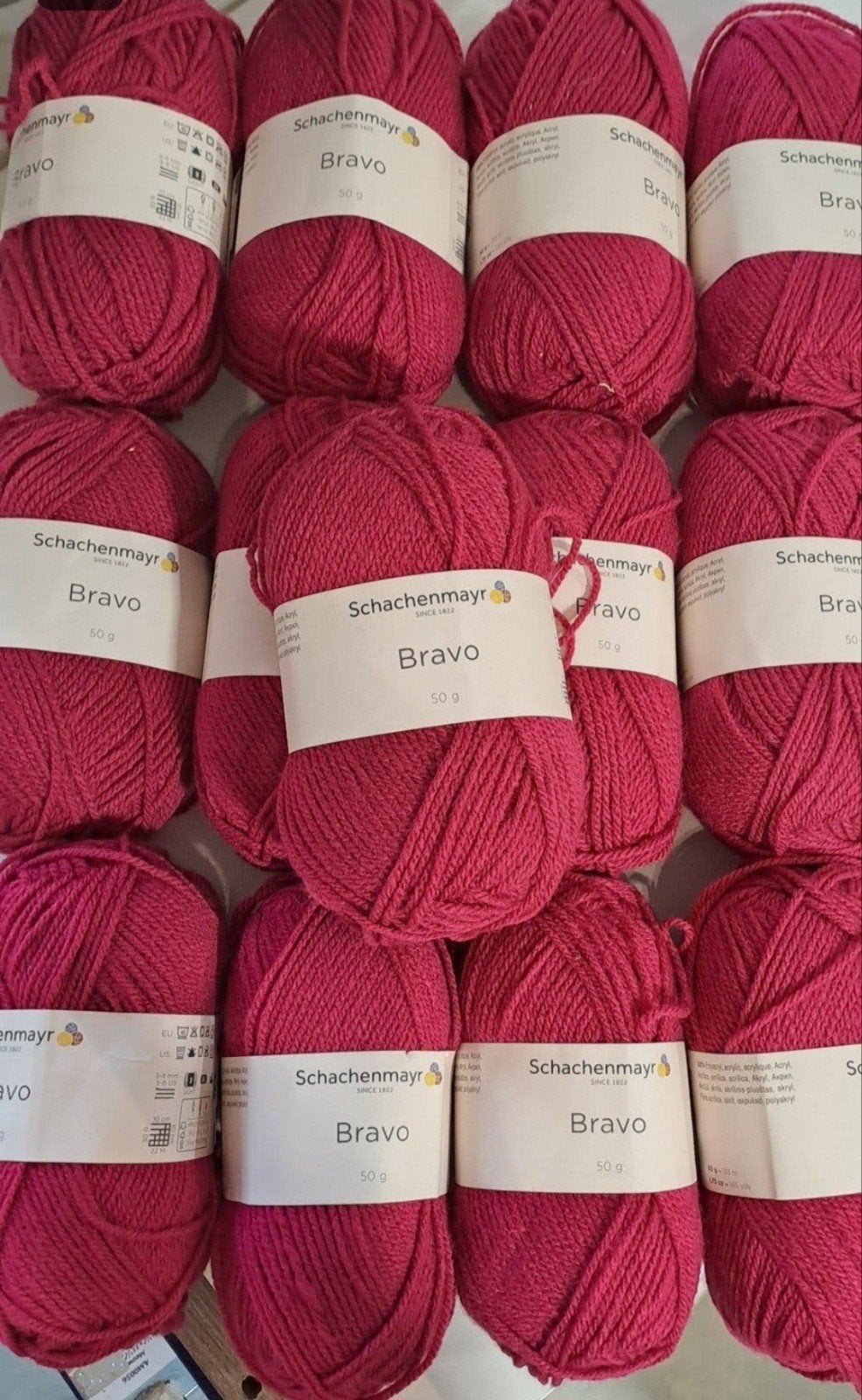 Nieuw 13 bollen Schachenmayr Bravo wol - kleur roze, Ophalen of Verzenden, Nieuw, Breien of Haken, Wol of Garen