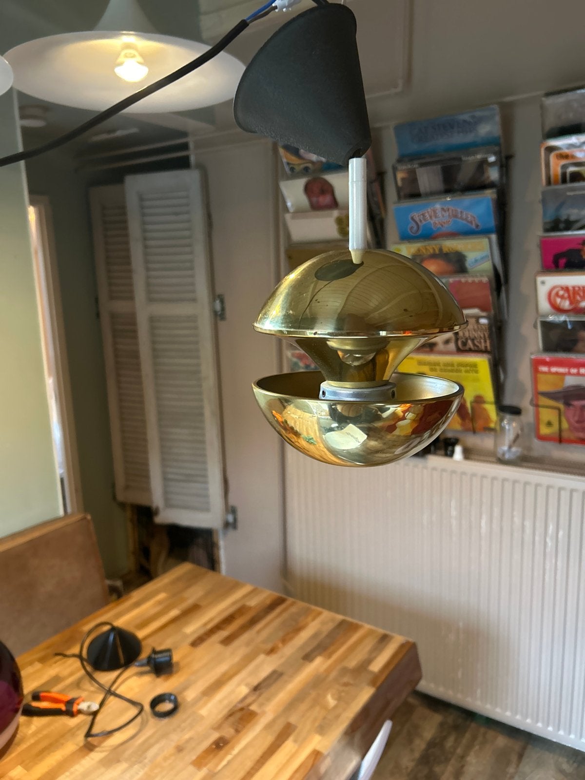 Vintage Raak amsterdam Gouden Hanglamp - Mid-Century Design, Ophalen of Verzenden