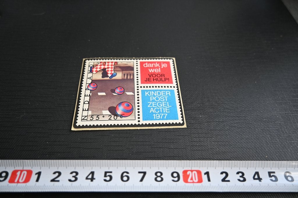 sticker Kinderpostzegel actie 1977 PTT *, Ophalen, Zo goed als nieuw