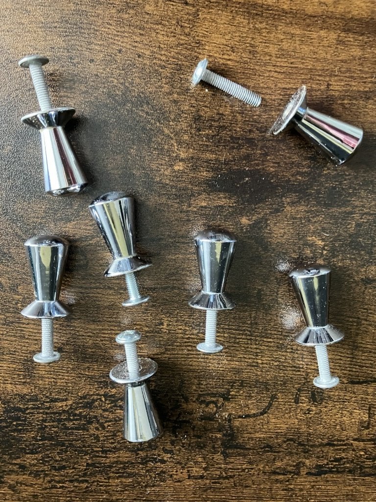 kastdeur knoppen, massief, 7 stuks, Ophalen of Verzenden, Zo goed als nieuw, Rvs, Overige typen