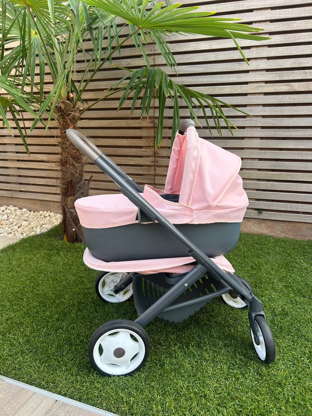 Smoby Maxi Cosi en Quinny 3 in 1 poppenwagen - roze, Ophalen of Verzenden, Zo goed als nieuw, Kinderwagen, Maxi-Cosi