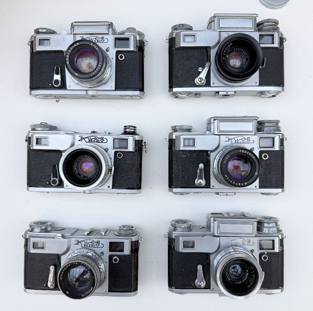 Soviet "Contax" Kiev 3/4 rangefinders + Jupiter 8 of 12 lens, Ophalen of Verzenden, Compact, Overige Merken