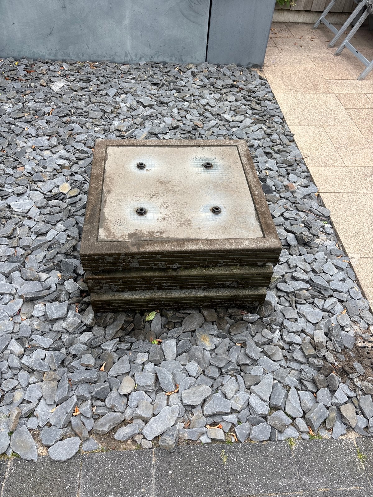 Waterornament met reservoir bak (excl. pomp), Ophalen, Gebruikt, Beton, Waterornament