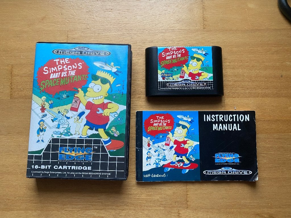 The simpsons bart vs the space mutants sega mega drive, 1 speler, Racen en Vliegen, Ophalen of Verzenden, Zo goed als nieuw
