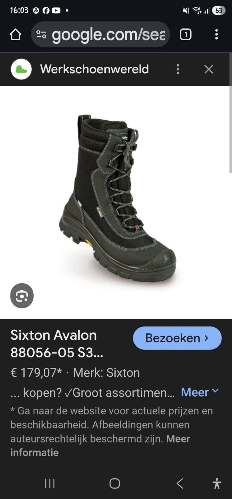 Sixton Avalon S3 Werklaarzen Maat 47, Ophalen of Verzenden, Zo goed als nieuw