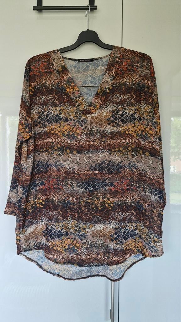 Pink Lady Blouse met Dierenprint - Maat XXL, Overige kleuren, Maat 46/48 (XL) of groter, Ophalen of Verzenden, Lange mouw