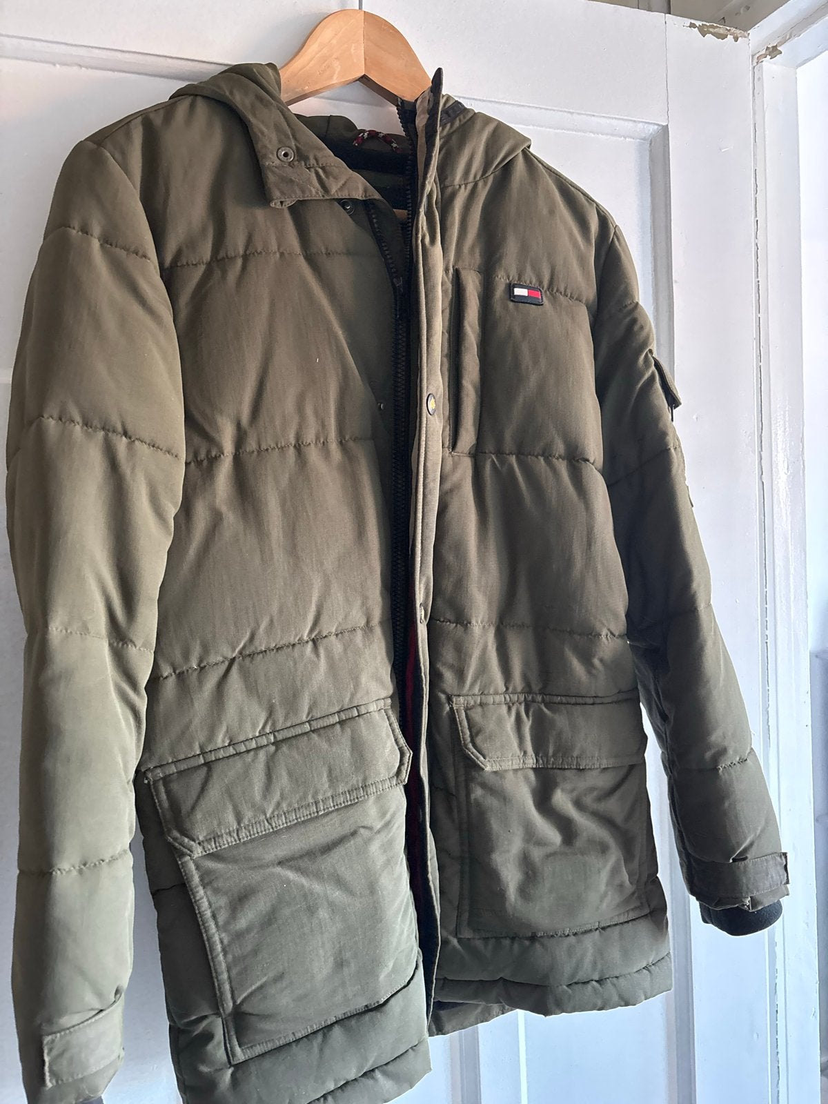 Tommy Hilfiger jongens winterjas maat 152, Ophalen of Verzenden, Gebruikt, Jongen, Jas
