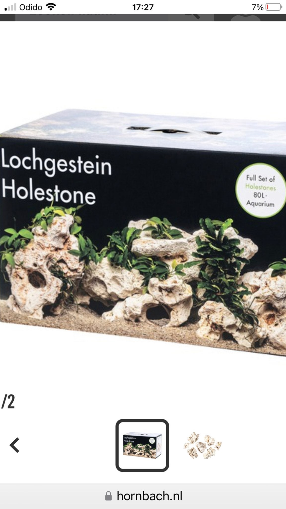 Rots stenen aquarium, Ophalen, Gebruikt, Plant(en), Steen of Hout