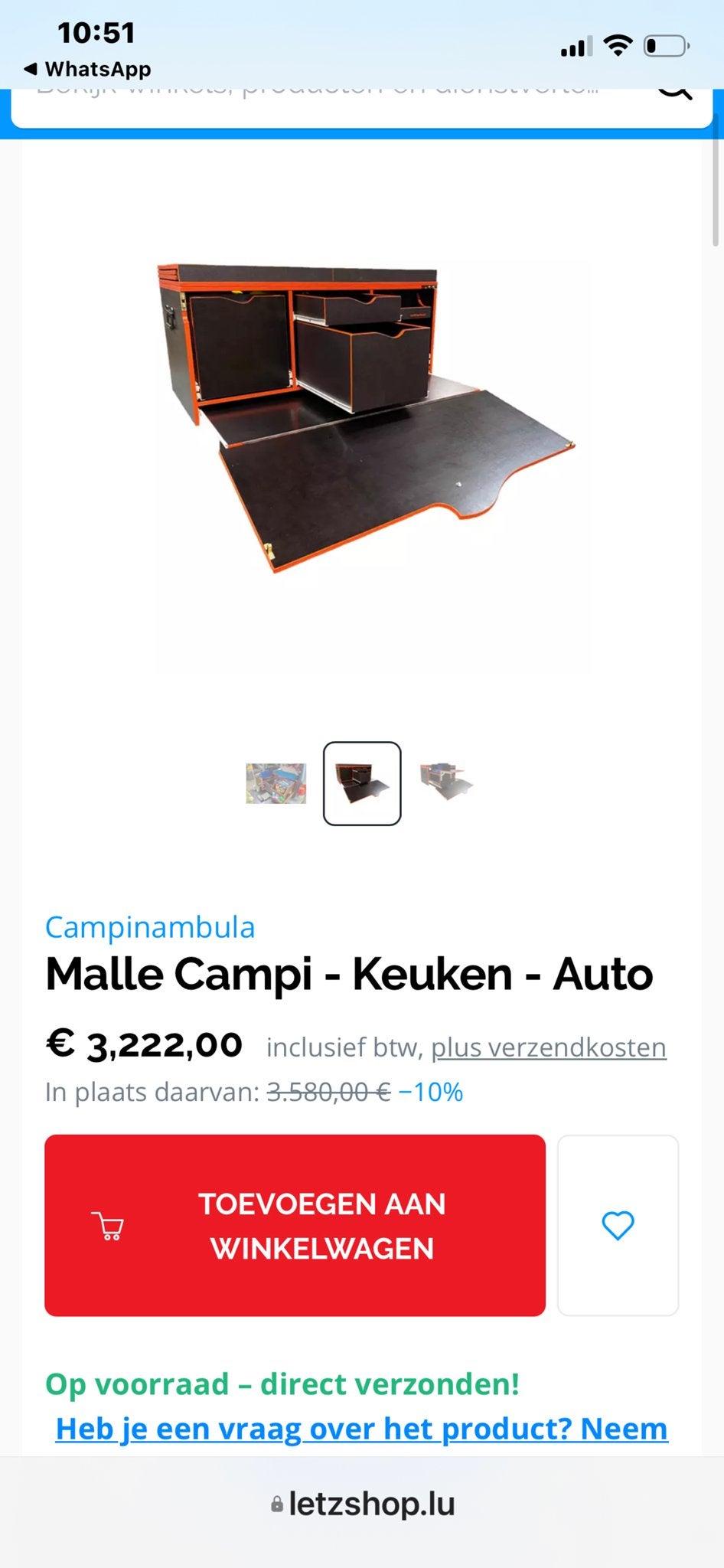 Camperbox Campinambulle met slaapinrichting - Zo goed als ni, Ophalen, Zo goed als nieuw