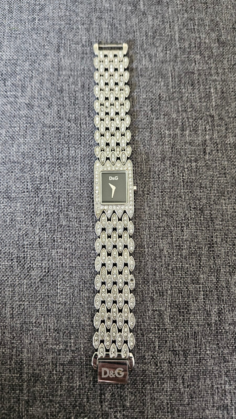 Dolce & Gabbana D&G Horloge met Strass, Sieraden, Tassen en Uiterlijk, Horloges | Dames, Staal, Gebruikt, Staal, Polshorloge