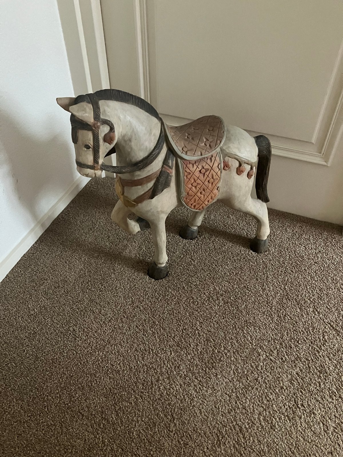 Decoratief paard met zadel - Vintage stijl, Antiek en Kunst, Ophalen