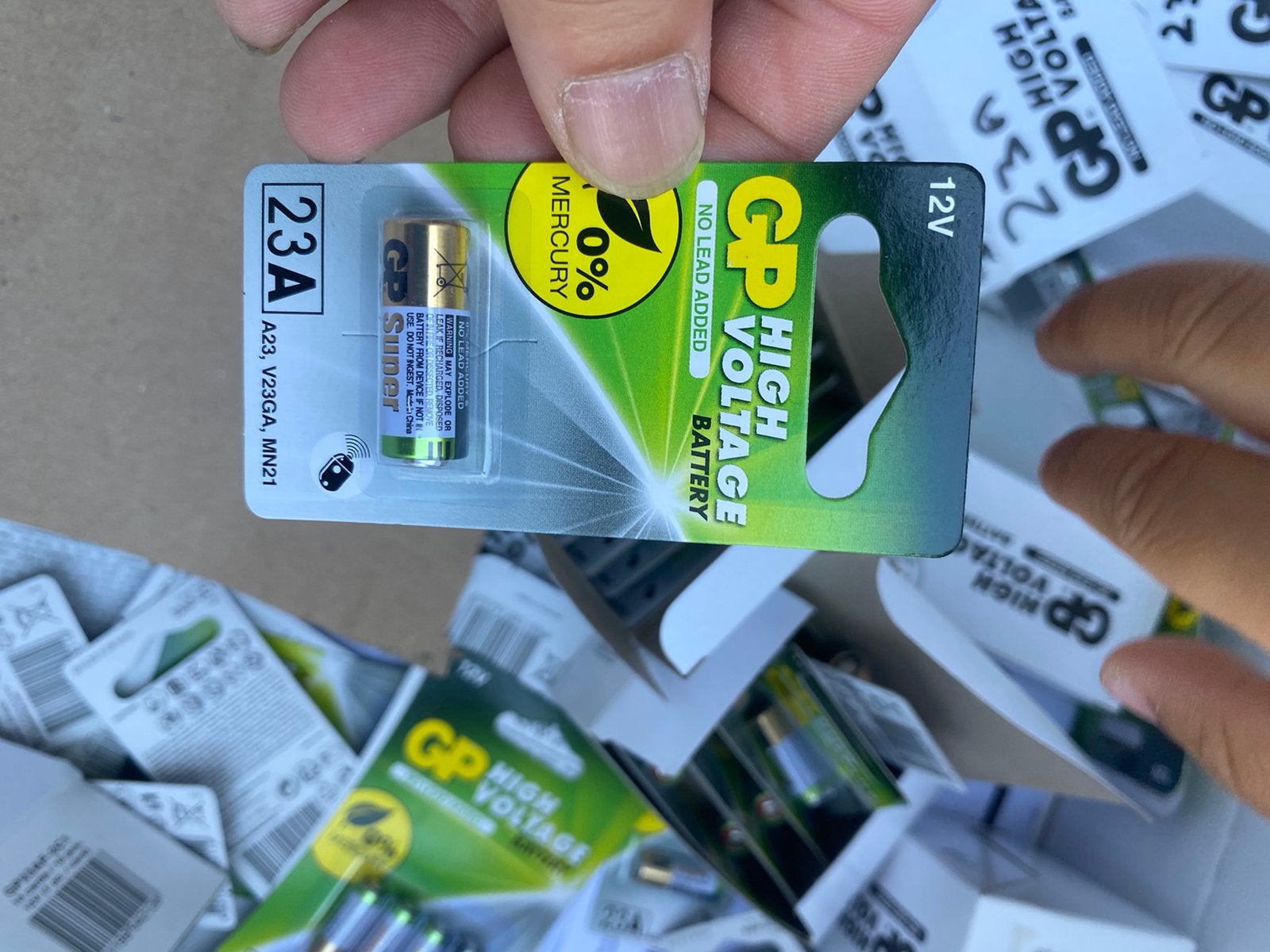 Partij GP a23 23a high voltage batterijen garage deur remote, Ophalen, Zo goed als nieuw