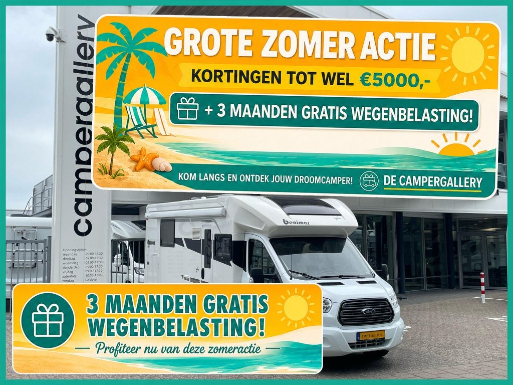 Benimar Cocoon 497 QUEENSBED + HEFBED AUTOMAAT AIRCO CAMERA, Caravans en Kamperen, Automaat, Ford, Bedrijf, Diesel