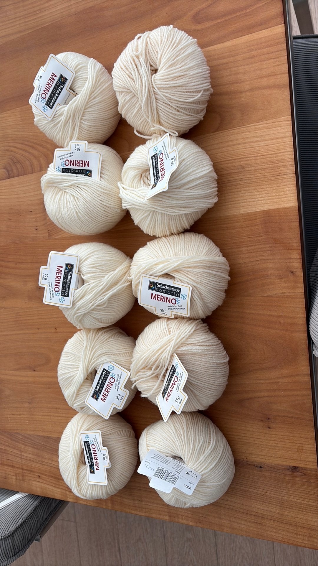 10 bollen merino wol, Ophalen of Verzenden, Nieuw, Breien of Haken, Wol of Garen