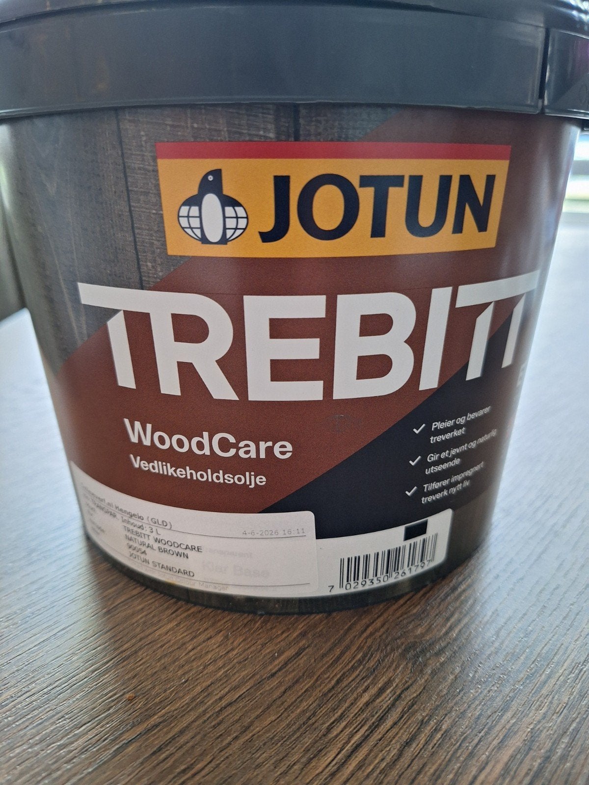 Jotun trebitt woodcare natural Brown 3liter ongebruikt, Ophalen, Overige kleuren, Nieuw, Beits