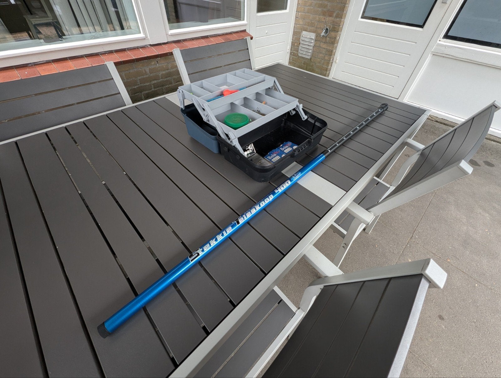 telescoop hengel en viskoffer, Watersport en Boten, Ophalen