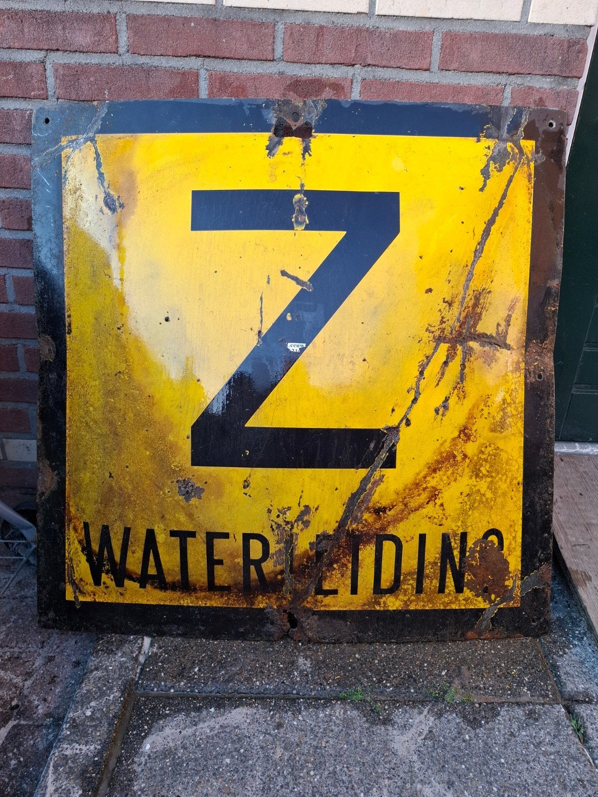 Vintage Z Waterleiding bord - Uniek decoratiestuk, Ophalen