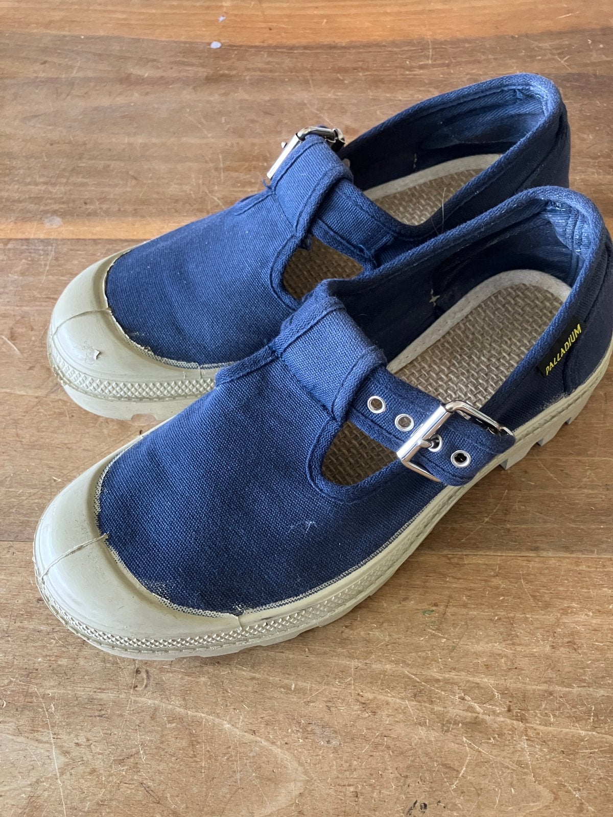 Palladium Mary Jane canvas 39, Kleding | Dames, Sneakers of Gympen, Gedragen, Verzenden, Blauw