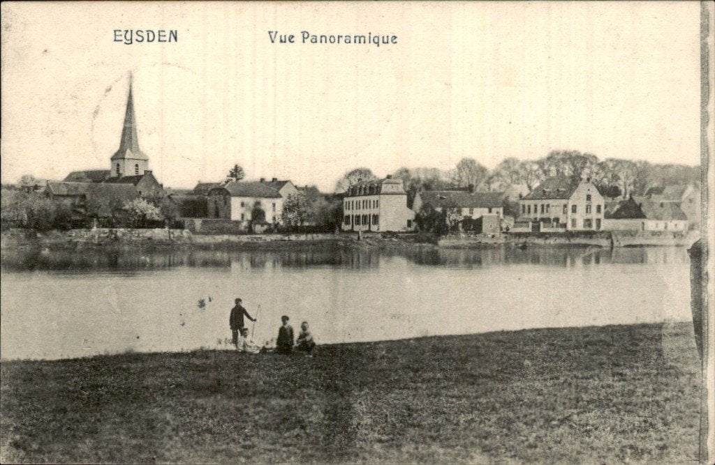 Eysden - Vue Panoramique - Kerk, Verzamelen, Ansichtkaarten | Nederland, Gelopen, Limburg, Voor 1920, Ophalen of Verzenden
