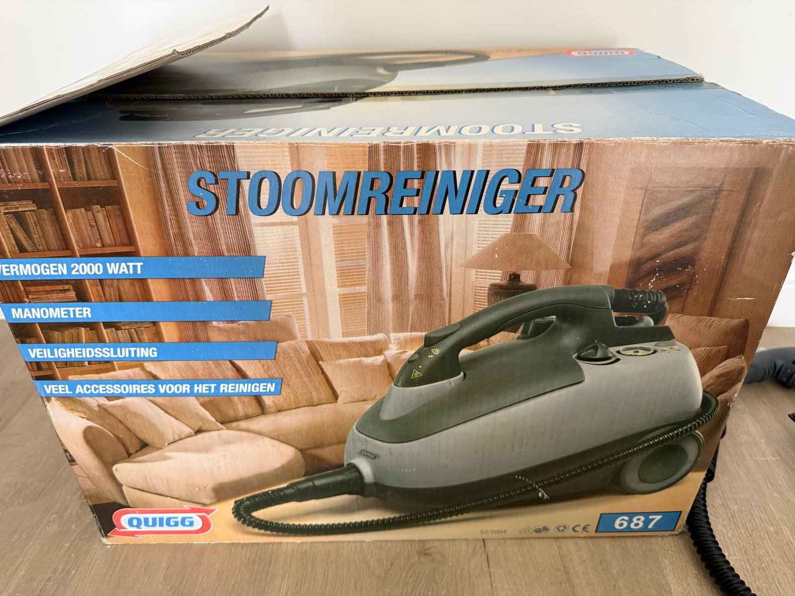 Quigg Stoomreiniger 2000W met accessoires, Witgoed en Apparatuur, Stofzuigers, Gebruikt, Ophalen of Verzenden, Stoomreiniger, 2000 watt of meer