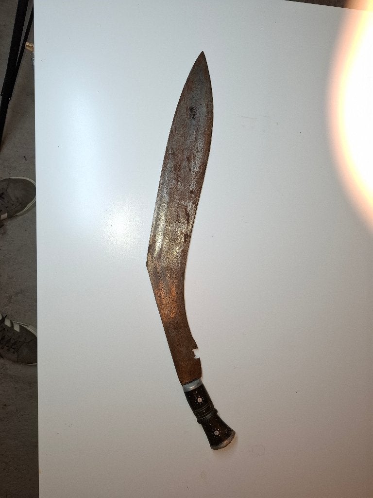 Indiase Kukri grote uitvoering ca. 1950, Verzamelen, Ophalen, Landmacht, Nederland, Zwaard of Sabel