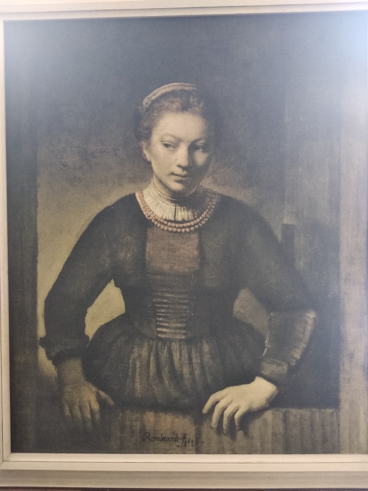 Schilderij Rembrandt kopie, Ophalen