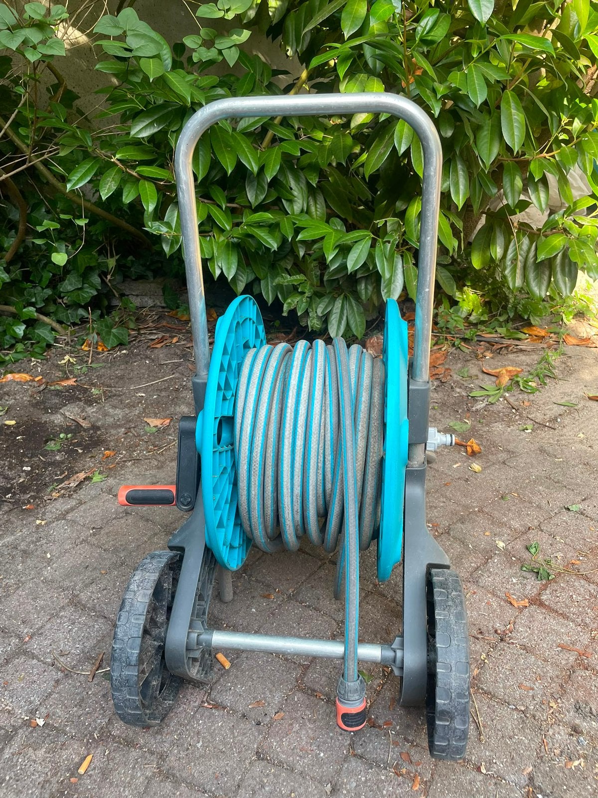 Gardena tuinslang op haspel, Ophalen, Gebruikt, Tuinslanghaspel