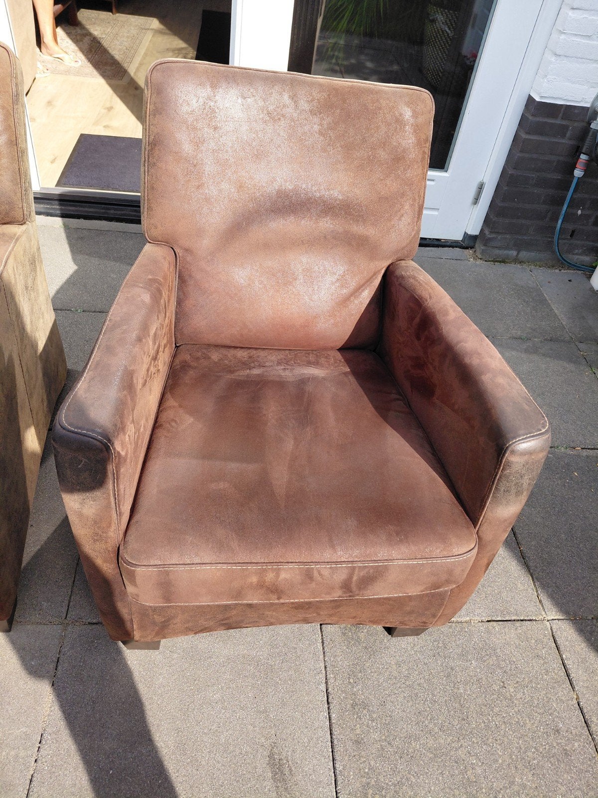 Comfortabele bruine fauteuils - set van 2, Ophalen, Gebruikt, Twee, Bruin
