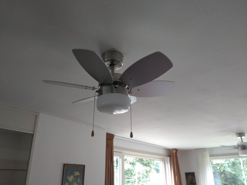 MADEIRA Plafondventilator Kalif Ø 76 cm nikkel, Huis en Inrichting, Ophalen of Verzenden, Zo goed als nieuw, Metaal