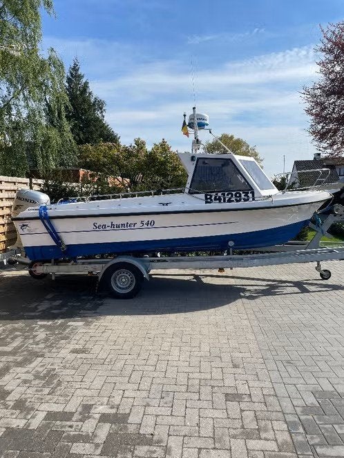 Seahunter 540 met Honda 90pk, Watersport en Boten, Overige merken, Gebruikt, 5 m, 2 m