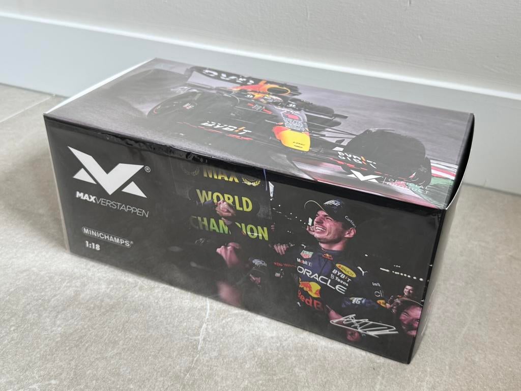 Max Verstappen Japan 2022 World Champion 1:18, Ophalen of Verzenden, Nieuw, Formule 1
