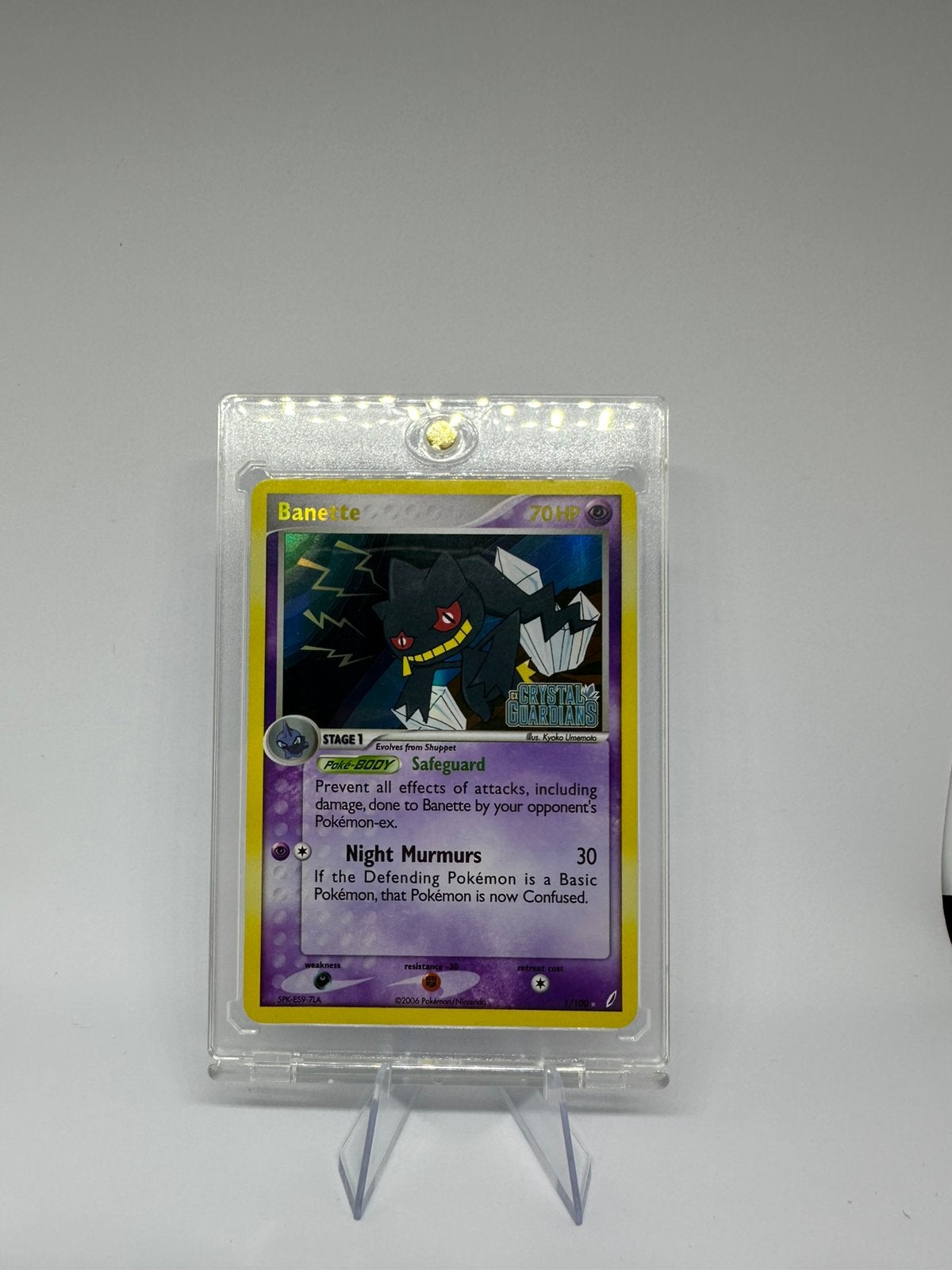 Banette 1/100 - EX Crystal Guardians Stamped Reverse Holo, Hobby en Vrije tijd, Verzamelkaartspellen | Pokémon, Ophalen of Verzenden