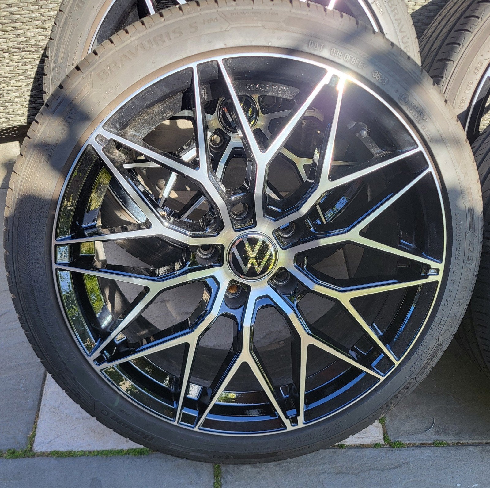 18 inch VW Golf8 velgenset met zomerbanden 5x112, 18 inch, Banden en Velgen, Ophalen of Verzenden, Personenwagen