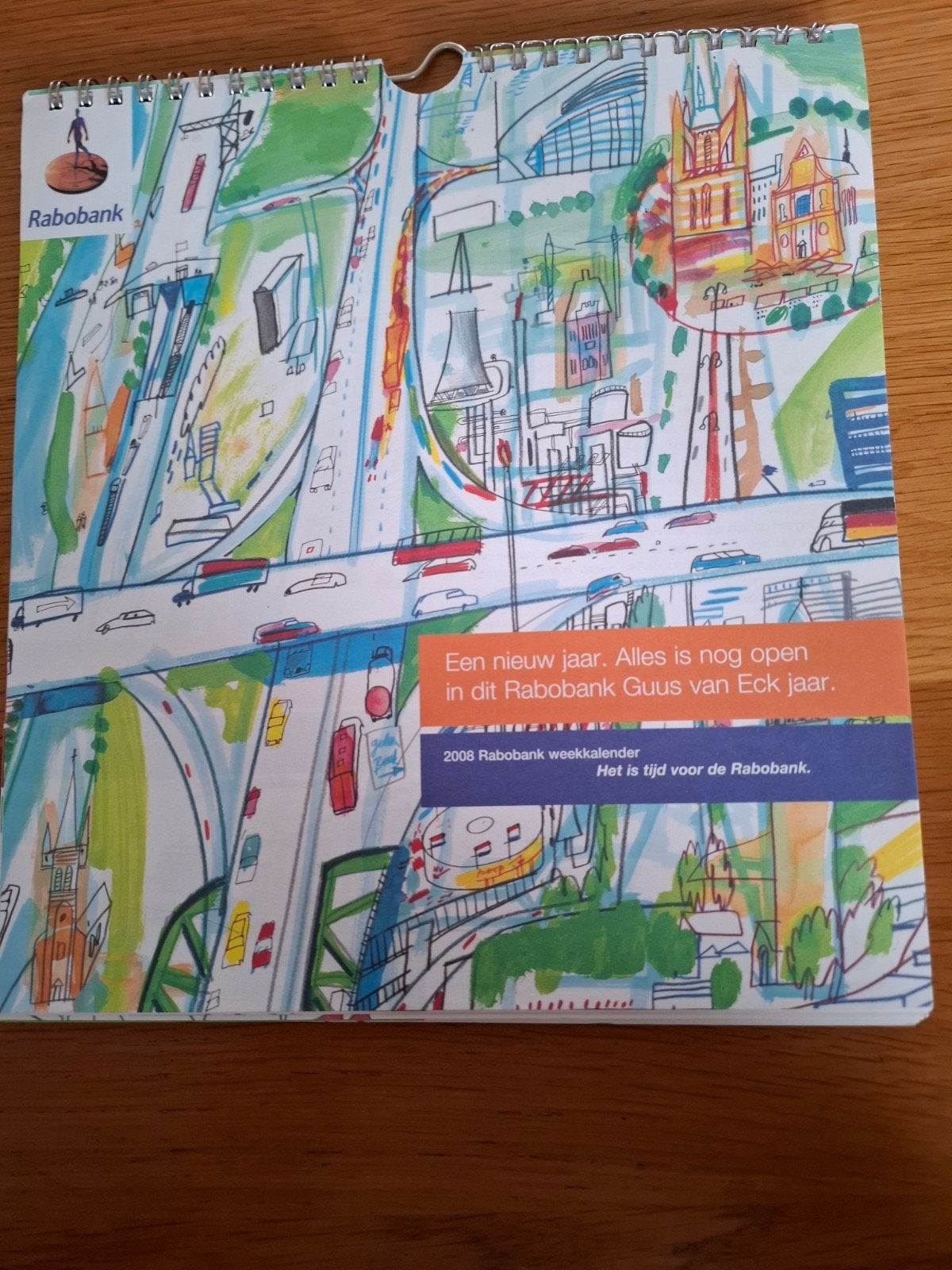 Weekkalender 2008 geïllustreerd door kunstenaar Guus van Eck, Ophalen, Weekkalender, Nieuw
