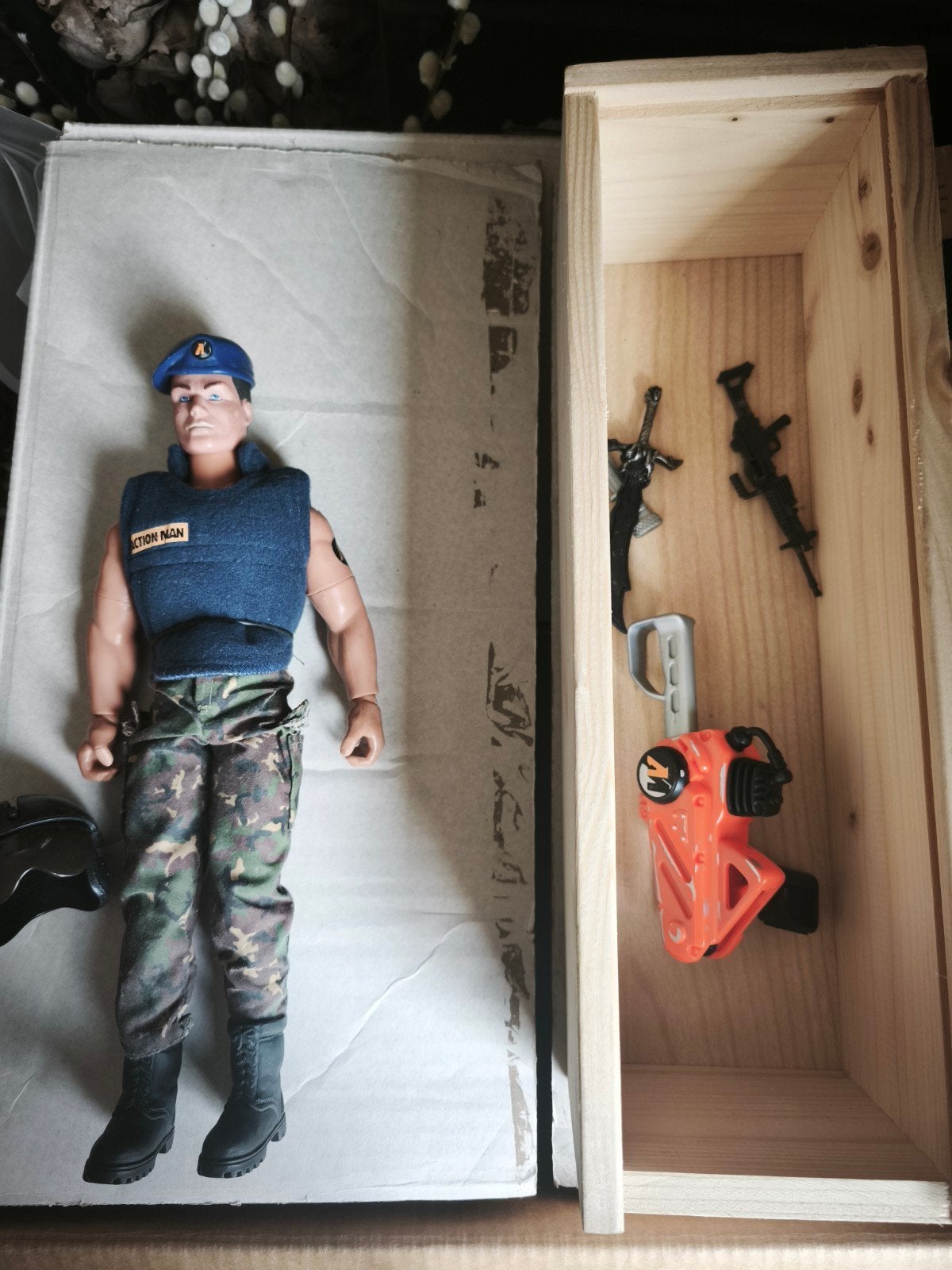 Action Man figuur met accessoires - Vintage speelgoed, Ophalen of Verzenden, Gebruikt