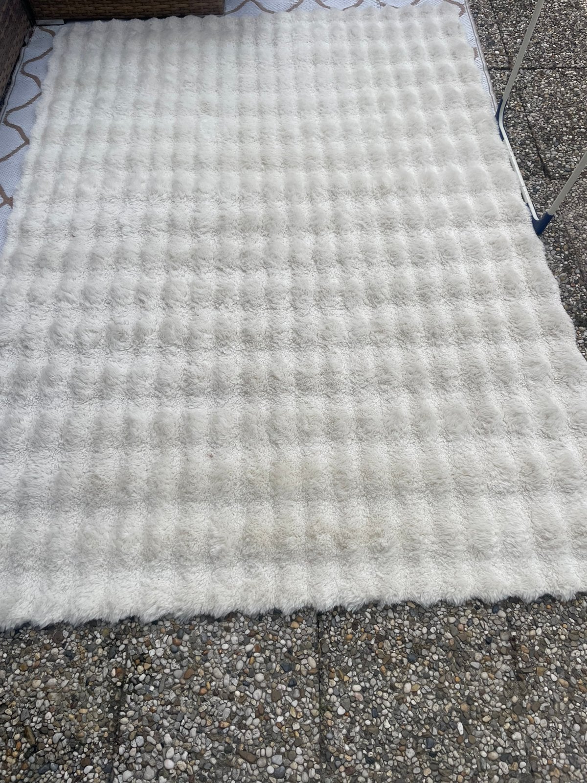 Vloerkleed Lou creme 160x230 cm, Ophalen, Gebruikt, 150 tot 200 cm, 200 cm of meer