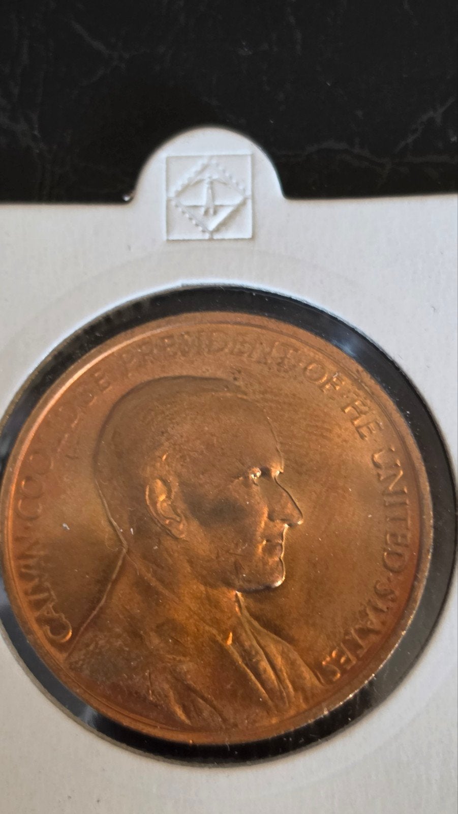 Calvin Coolidge President van de VS herdenkingsmunt 1923, Postzegels en Munten, Ophalen of Verzenden, Losse munt