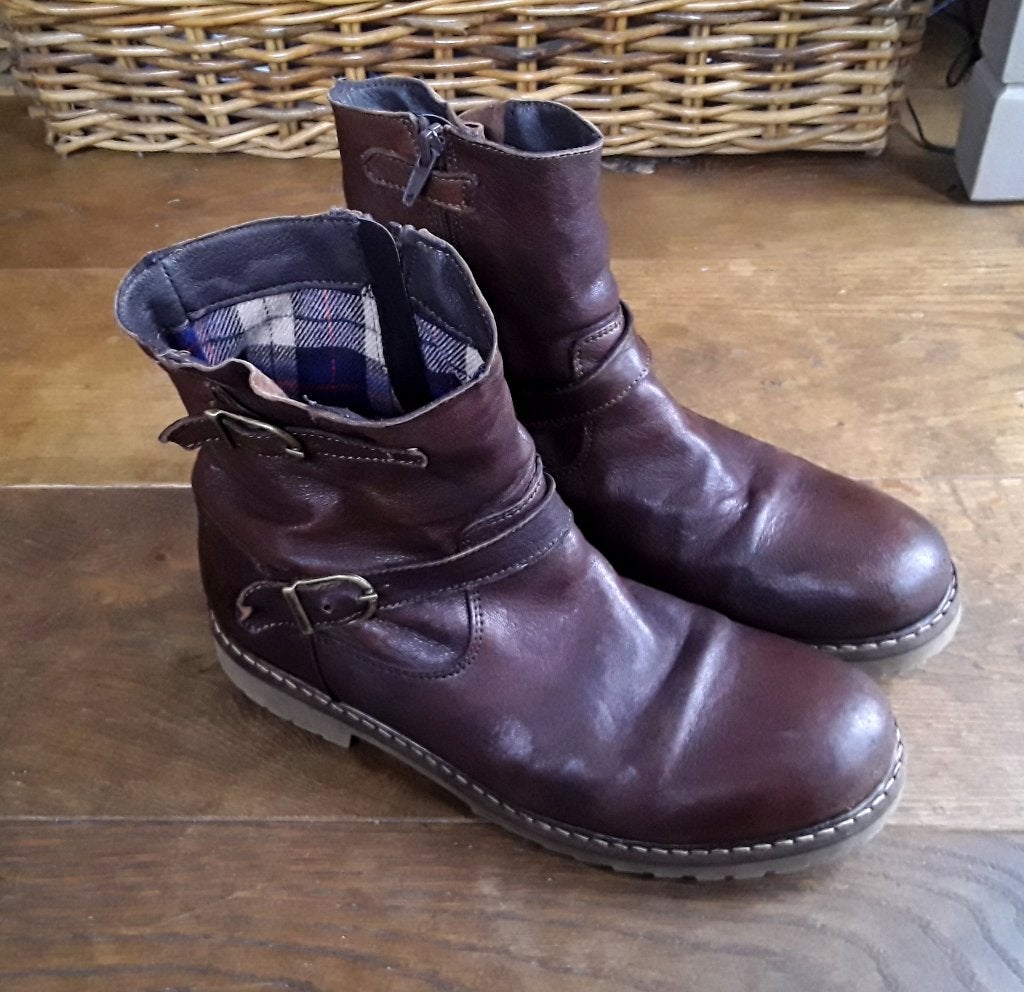 Leren boots - laarzen - bruin (Muyters), Bruin, Boots, Ophalen of Verzenden, Gedragen