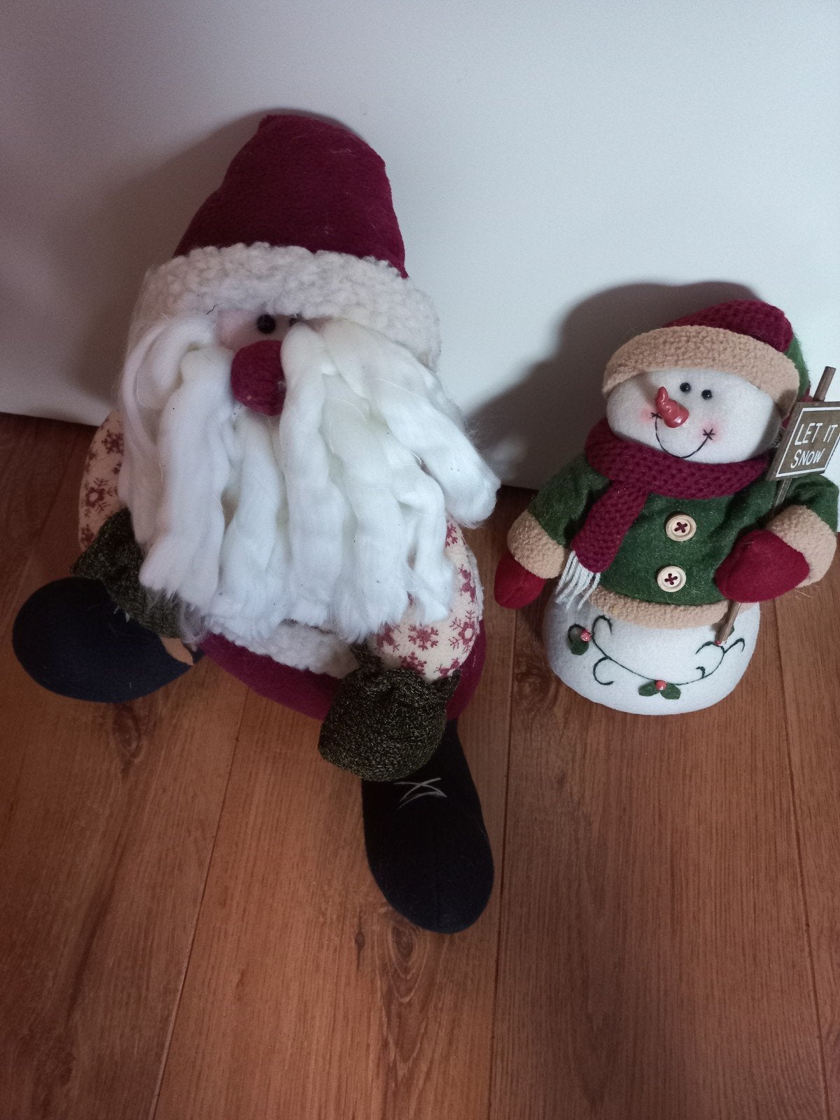 sneeuwman en kerstman., Ophalen of Verzenden