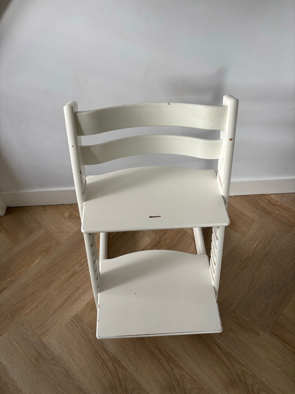 Stokke meegroeistoel - goed gebruikt, Kinderen en Baby's, Kinderstoelen, Ophalen, Gebruikt, Meegroeistoel, Aanschuifbaar