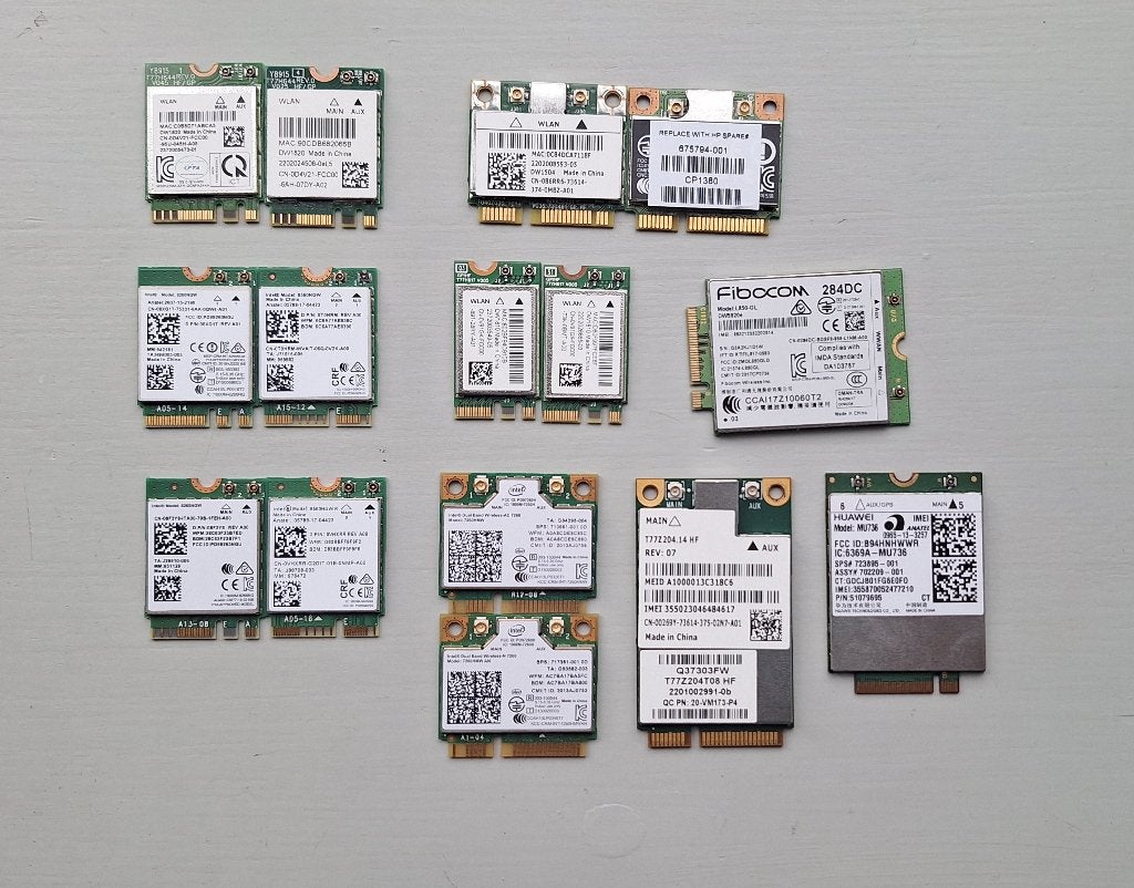 Partij Diverse Netwerkkaarten voor Laptops, Ophalen of Verzenden, Zo goed als nieuw, Intern, Intel