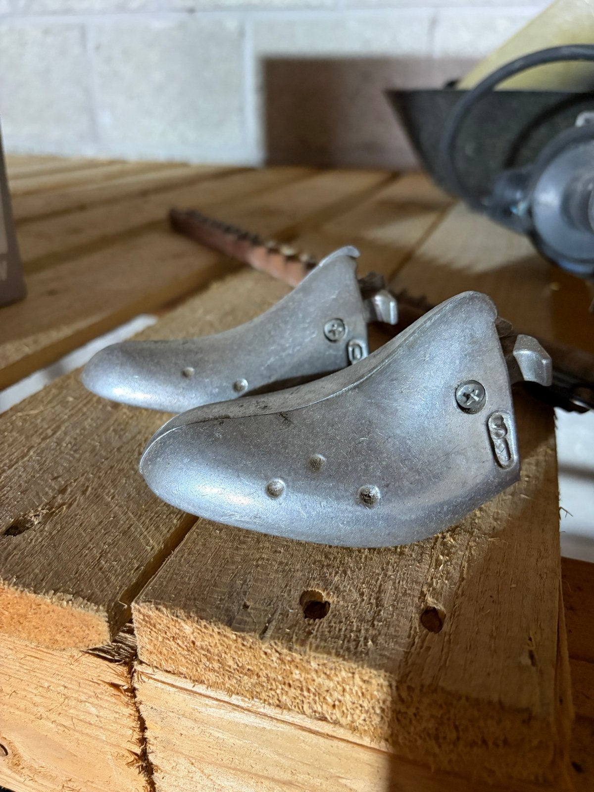 Vintage aluminium schoenmallen - Schoenleesten, Ophalen