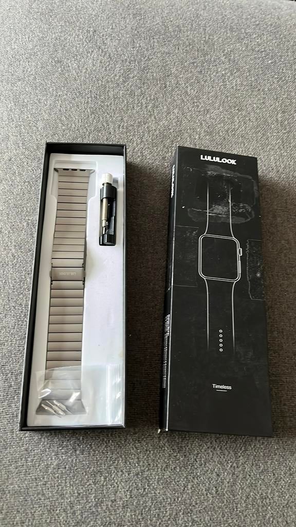 Apple watch metalen band, Ophalen of Verzenden, Zo goed als nieuw, Zwart, IOS