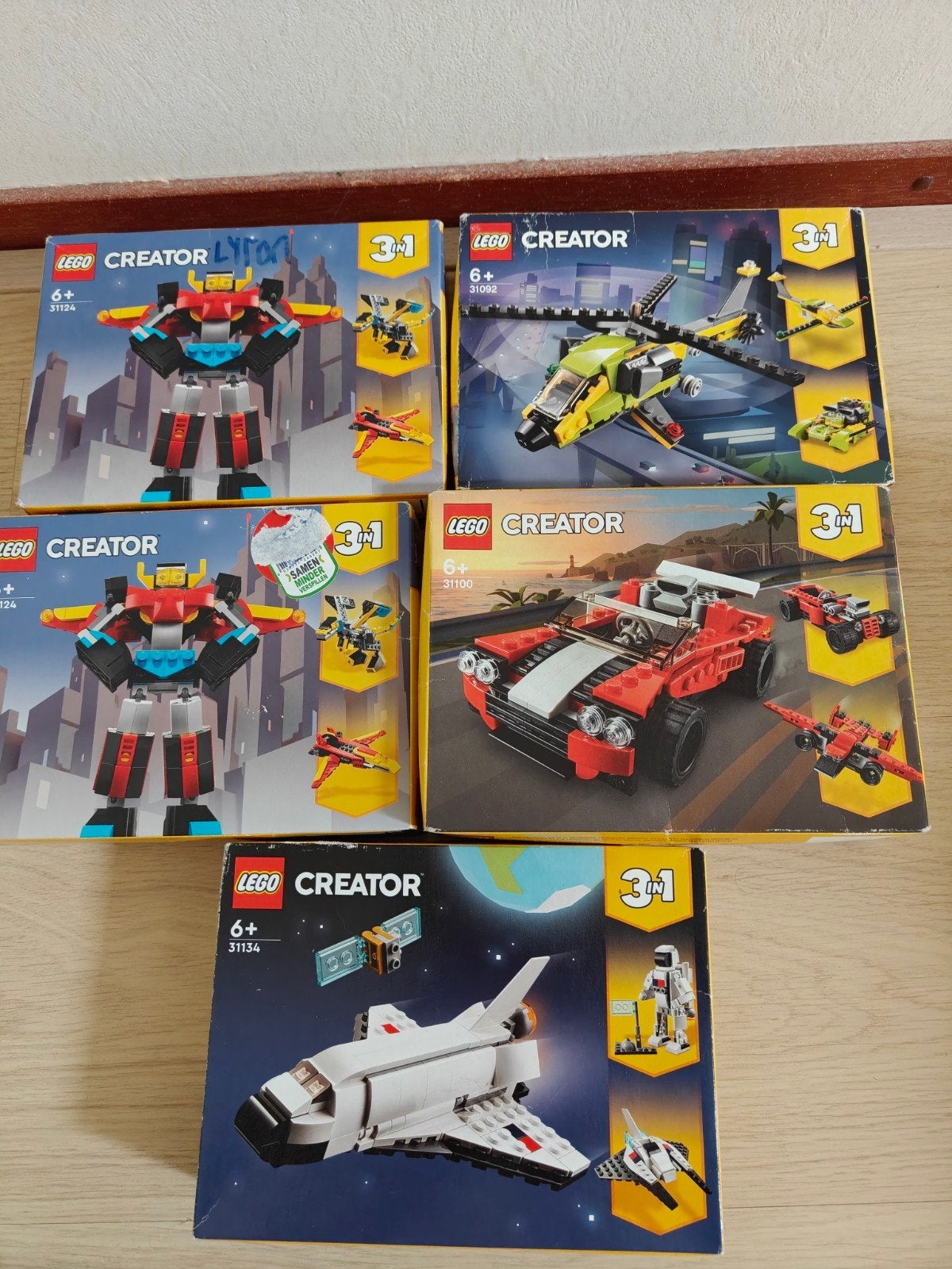Lego Creator 3-in-1 sets (5 stuks), Ongeopend/sealed, Lego, Nieuw, Ophalen of Verzenden