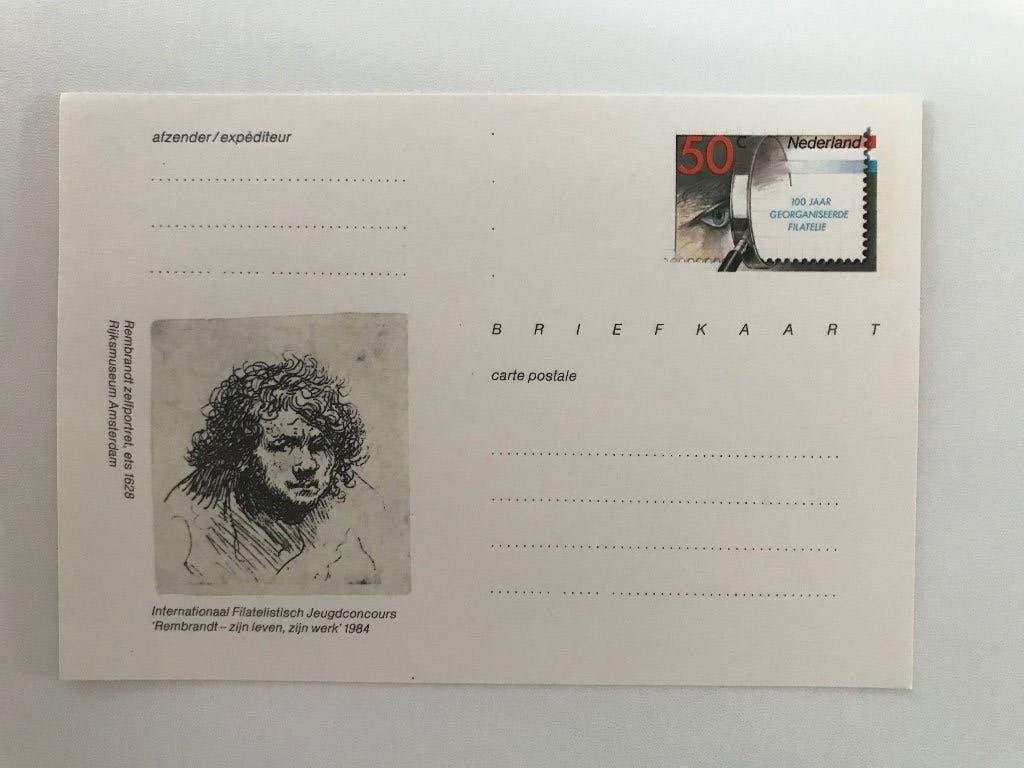 2 maal speciale briefkaart 50 cent Rembrandt Nederland, Ophalen of Verzenden, Na 1940, Postfris
