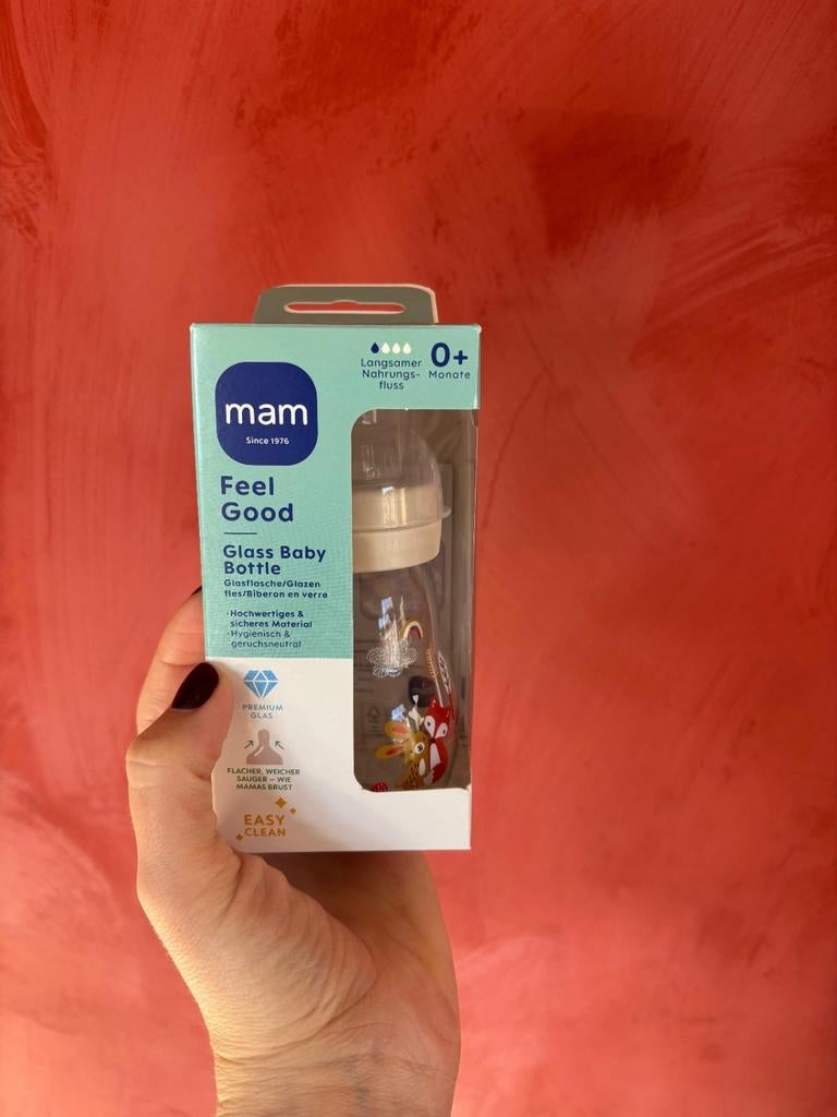 *nieuw* MAM Premium Glas Voedingsfles 170 ml 0 Maanden+, Ophalen of Verzenden, Nieuw, Overige typen